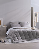 Bobigny Tek Kişilik SuperSoft Comforter Set - Gri