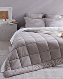 Bobigny Tek Kişilik SuperSoft Comforter Set - Gri