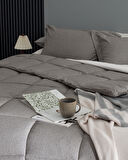 Meleni Tek Kişilik Comforter Set - Kahverengi