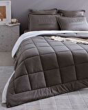 Bobigny Tek Kişilik SuperSoft Comforter Set - Antrasit