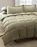 Mona Tek Kişilik Comforter Set - Haki