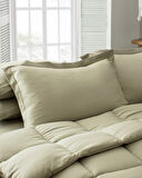 Mona Tek Kişilik Comforter Set - Haki