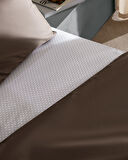 Avent King Size %100 Pamuk Baskılı Saten Nevresim Takımı - Kahverengi