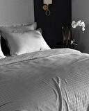Lune King Size Bambu Saten Nevresim Takımı - Taş