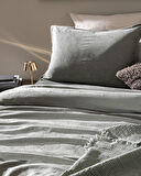 Maena King Size %100 Pamuk Baskılı Parça Boya Nevresim Takımı - Haki