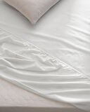 Manon King Size Plus %100 Pamuk Ranforce Lastikli Çarşaf - Beyaz