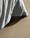 Lumiere Family Size %100 Pamuk Armürlü Nevresim Takımı - Açık Gri