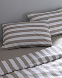 Avignon King Size %100 Pamuk Ranforce Baskılı Nevresim Takımı - Bej