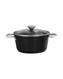 Noir Titanium Derin Tencere - Siyah - 24 cm