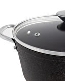 Noir Titanium Derin Tencere - Siyah - 24 cm