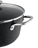Noir Titanium Derin Tencere - Siyah - 24 cm