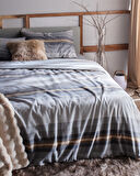 Destry King Size %100 Pamuk Flanel Nevresim Takımı - Gri