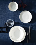Collin 6 Kişilik 24 Parça Yemek Takımı - Beyaz/Silver