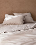 Songe King Size %100 Pamuk Chambre Nevresim Takımı - Taş