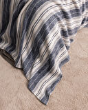 Nanny Çift Kişilik Battaniye - Gri/İndigo