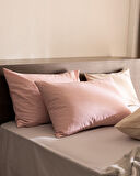Odette 2'li %100 Pamuk Ranforce Yastık Kılıfı - Pudra