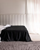 Ciel King Size %100 Pamuk Lastiksiz Saten Çarşaf - Siyah
