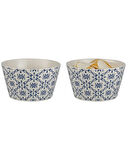 Morris 2'li Kase Seti - Mavi/Beyaz - 10 cm