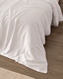 Ciel King Size %100 Pamuk Saten Nevresim - Beyaz