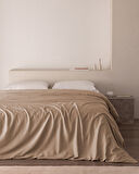 Ciel King Size %100 Pamuk Saten Nevresim - Bej