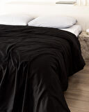 Ciel King Size %100 Pamuk Saten Nevresim - Siyah