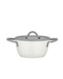 Albus Derin Tencere - Beyaz - 18 cm