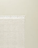 Laura Saçaklı Halı - Krem - 80x300 cm