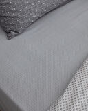 Hugo King Size Pamuklu Baskılı Nevresim Takımı - Gri