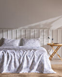 Tiny King Size Pamuklu Ecocell Baskılı Pike Takımı - Mavi