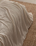 Agnes Çift Kişilik Müslin İpliği Boyalı Lastikli Nevresim Takımı - Bej