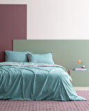 Allure King Size %100 Pamuk Nevresim Takımı - Turkuaz