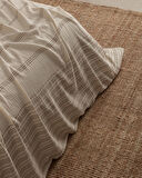 Breville Çift Kişilik Müslin İpliği Boyalı Lastikli Nevresim Takımı - Ekru/Haki