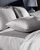 Thalie King Size %100 Pamuk Çizgili - 300TC Saten Nevresim Takımı - Gri