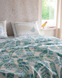 Coratte Çift Kişilik Pamuklu Ecocell Baskılı Pike Takımı - Turkuaz