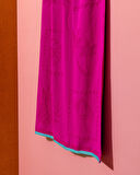 Sorle %100 Pamuk Plaj Havlusu - Fuşya - 70x150 cm