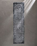 Gaspard İplik Boyalı Kadife Halı - Lacivert/Bej - 80x300 cm