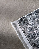 Gaspard İplik Boyalı Kadife Halı - Lacivert/Bej - 80x300 cm