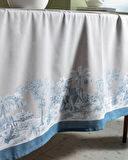 Ravage Masa Örtüsü - Gri/Mavi - 150x150 cm