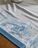 Ravage Masa Örtüsü - Gri/Mavi - 150x150 cm