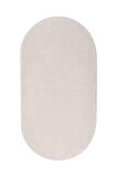 DijiDekor Açık Vizon Oval Post Dokuma Halı Peluş Yumuşacık Kaymaz Antibakteriyel 100X150