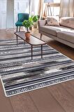 DijiDekor Köln Kahve Saçaksız Dijital Halı Kaymaz Yıkanabilir Yolluk 100X150