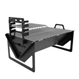 Kamp Ayısı® Grillogy™ Barbekü Su Geçirmez Taşıma Çantalı Katlanabilir Izgara Mangal 