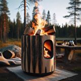 Kamp Ayısı® Nordic™ Delme Çapı 24 Mm - Bushcraft İsveç El Burgusu Boyunduruk İsveç Ocağı Outdoor Kamp Ekipmanı 
