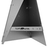 Kamp Ayısı® BlazePeak™ Katlanabilir Outdoor Piramit Soba ve Taşınabilir Bahçe Şöminesi 3mm Galvaniz Çelik 