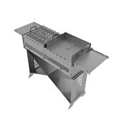 Kamp Ayısı® GrillHero™ Çantalı Katlanır Taşınabilir Modüler Kamp Barbekü İstasyonu - Bagaja Sığar 