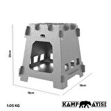 Kamp Ayısı® Inox™ 1mm Paslanmaz Galvaniz Çelik Su Geçirmez Çantalı Ateş Kutusu 
