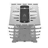 Kamp Ayısı® 2mm Galvaniz Metal GrillSpett™ Çift Taraflı Dikey Şiş Mangal Izgarası - 6 Şiş Hediyeli, Özel Taşıma Çantalı 