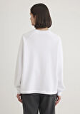 Bisiklet Yaka Beyaz Sweatshirt 1S10161-620