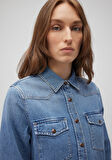 Angela Classic Denim Mavi Jean Gömlek 1210819-87754
