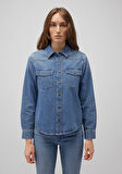 Angela Classic Denim Mavi Jean Gömlek 1210819-87754